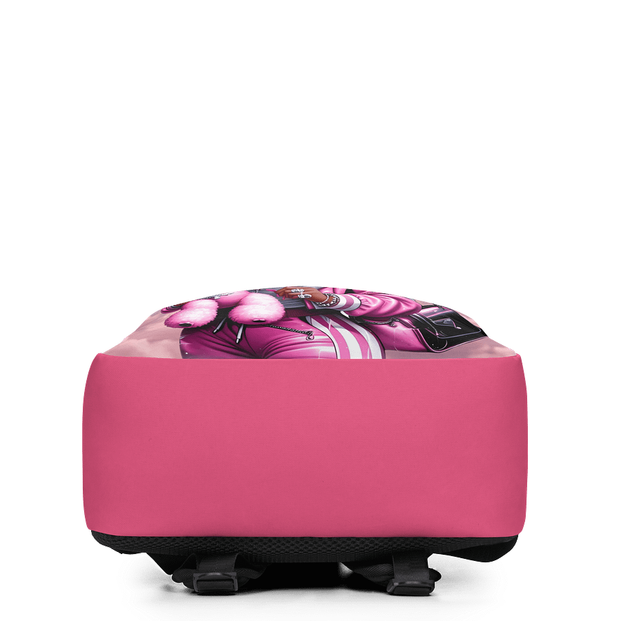 Chic Pink Poodle All-Over Backpack product image (4)
