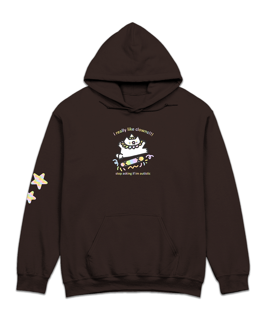 🌈autism clown hoodie🤎🩷🖤 product image (2)
