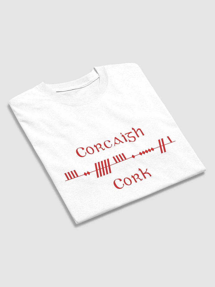 Cork/Corcaigh Scholastic style Ogham white Printed T-shirt product image (3)