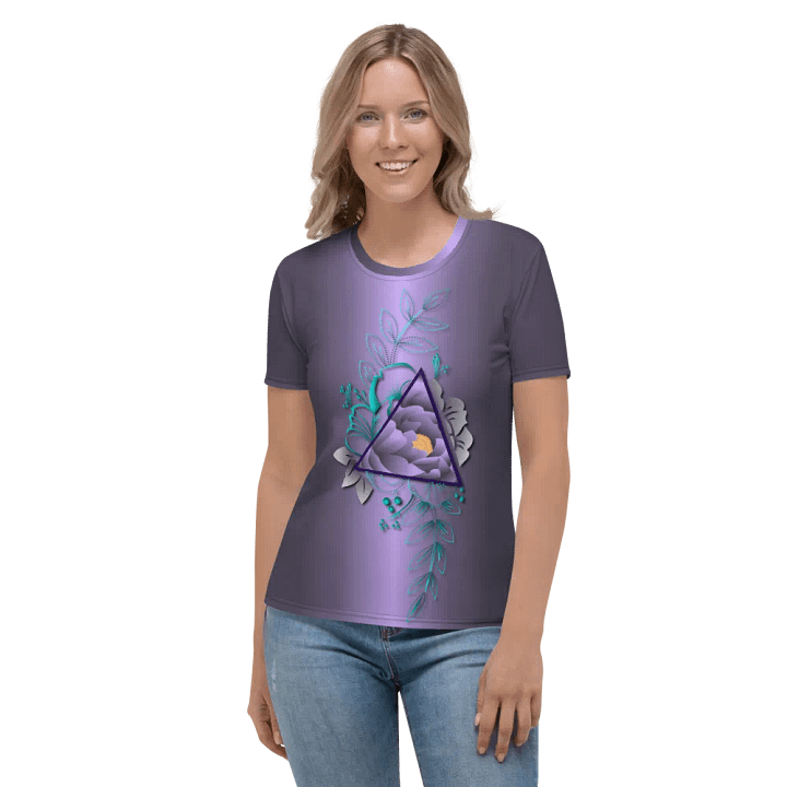Floral Abstract All Over Print T-shirt product image (2)