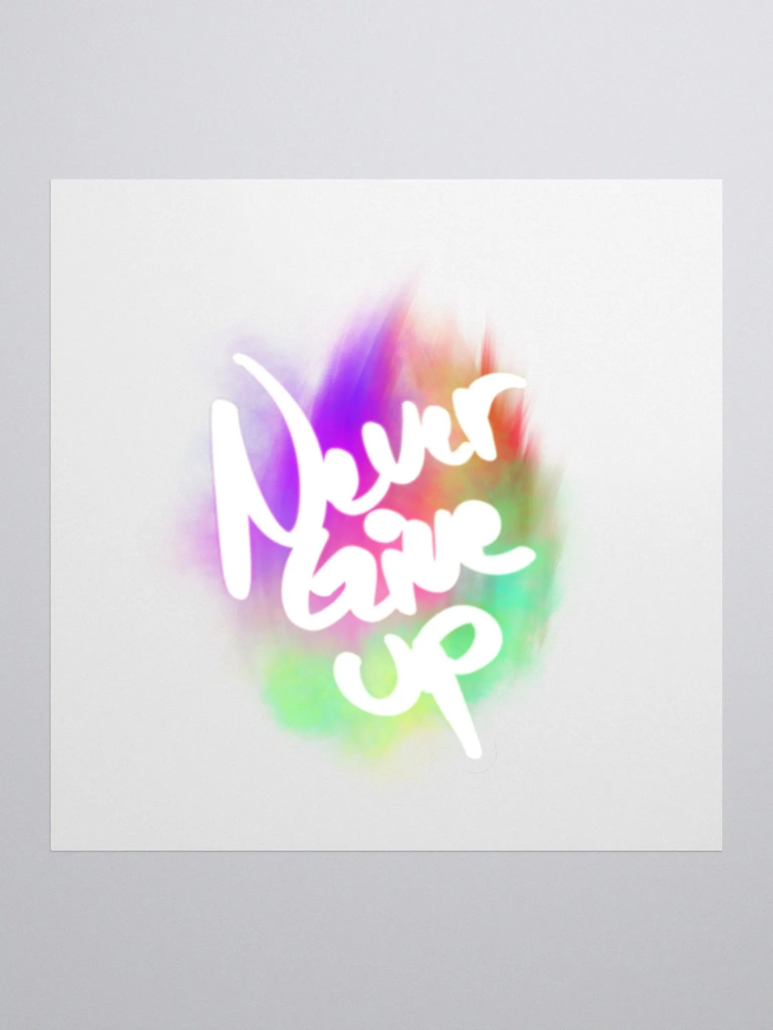 NEVER GIVE UP STICKER product image (1)
