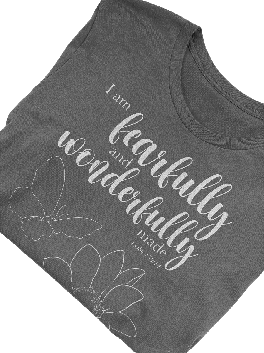 I am Fearfully and Wonderfully Made Psalm 139:14 Tee White product image (5)