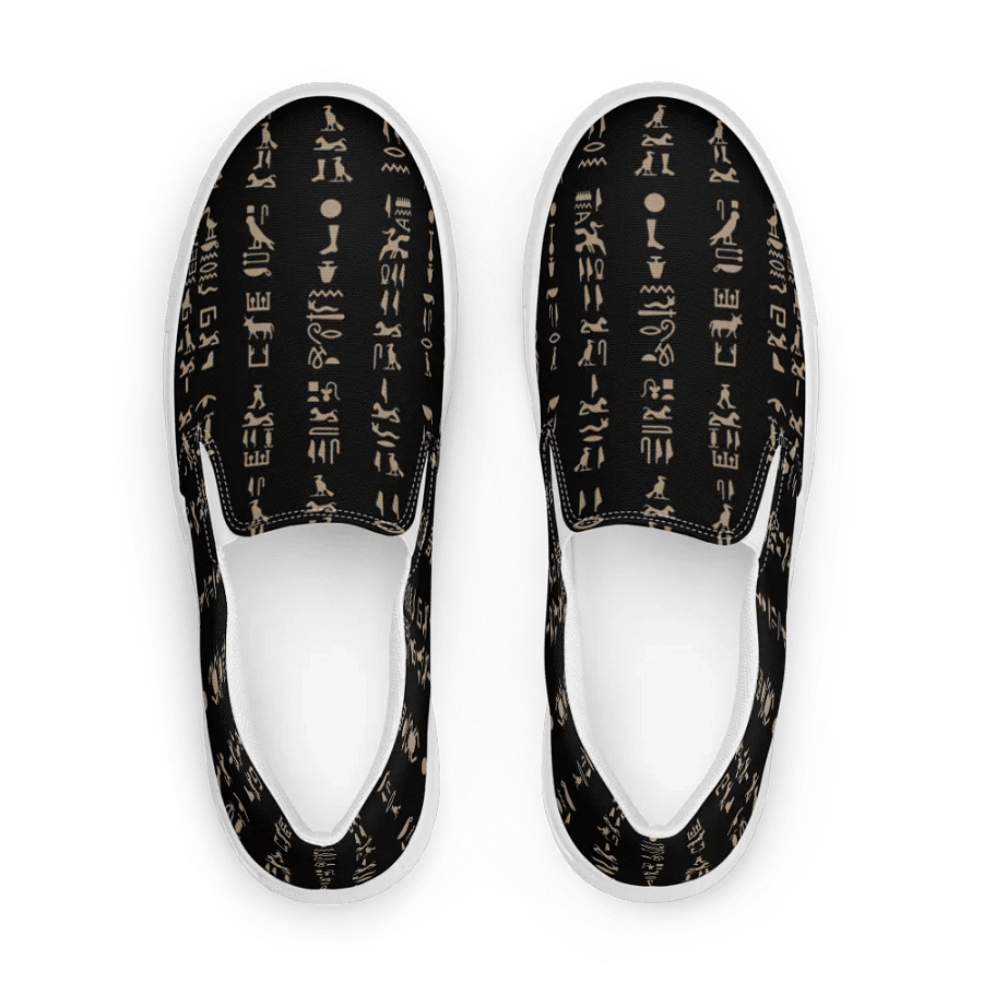 Isis Hieroglyphics Black Women's Slip-Ons Shoes product image (1)