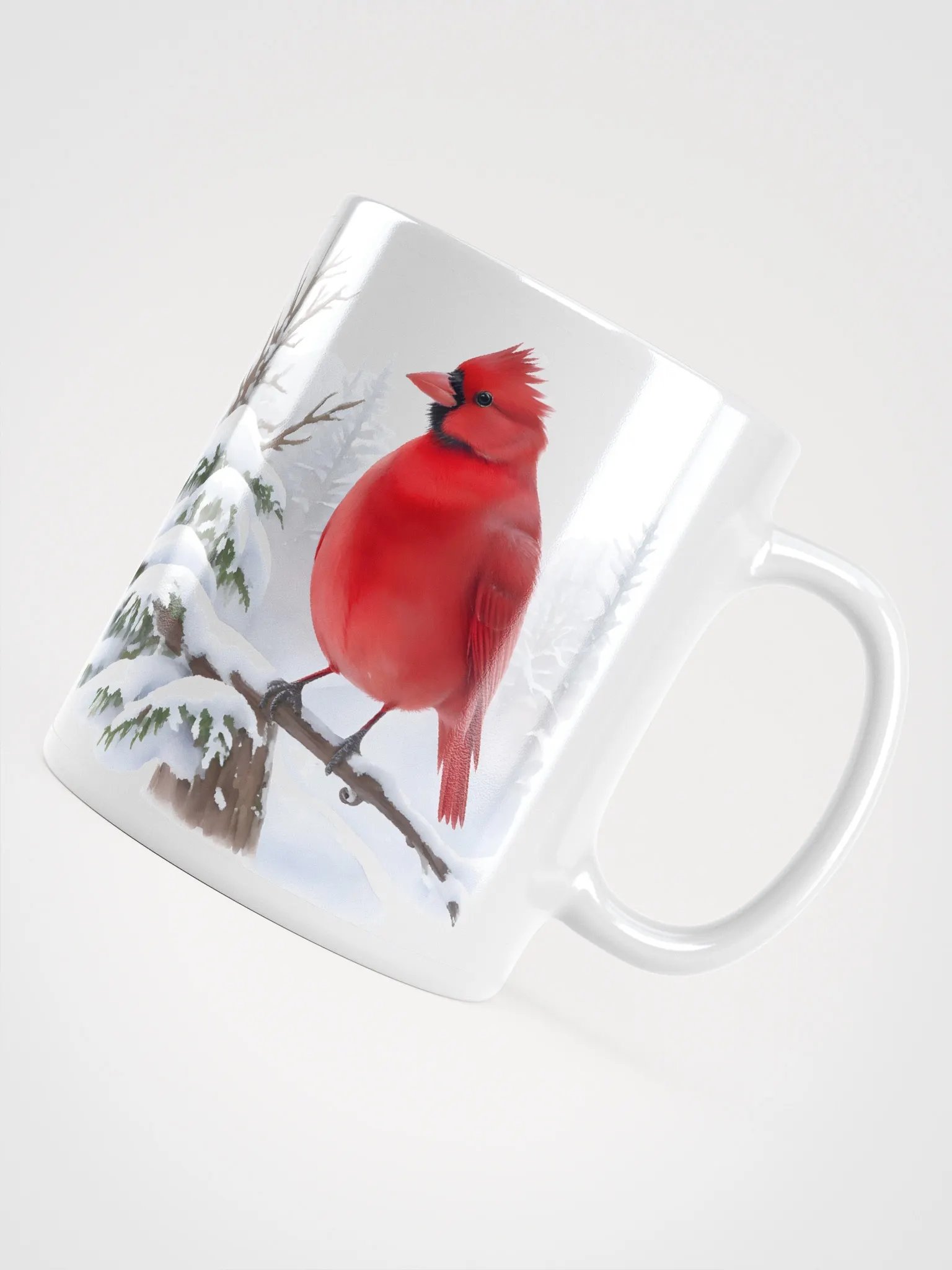 Winter Cardinals White Glossy Mug product image (8)