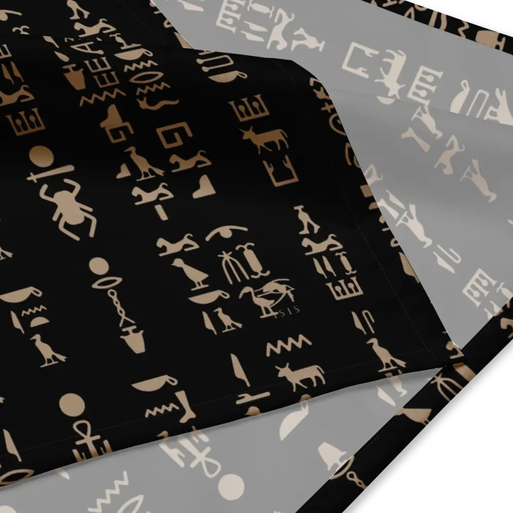 Isis Black Hieroglyphs Queen Goddess Bandana product image (4)