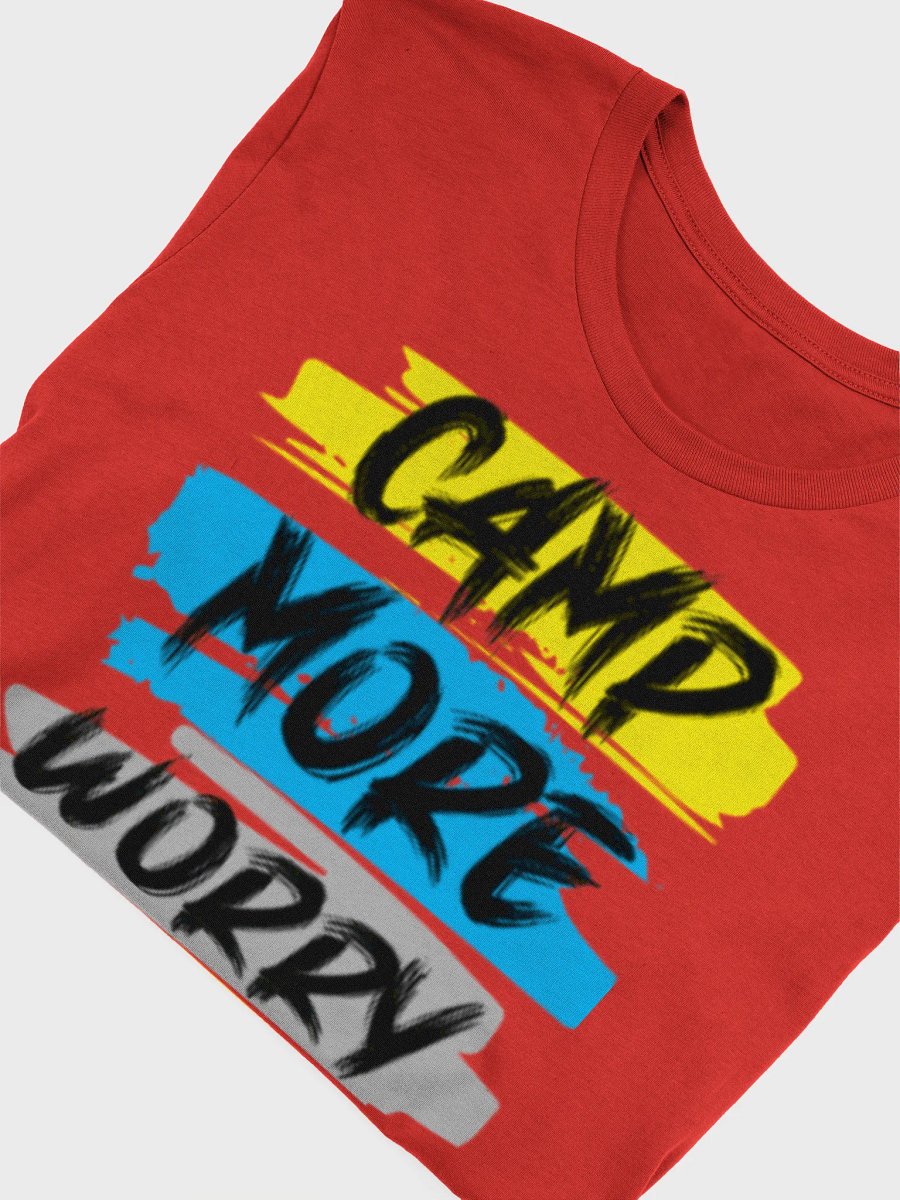"Camp More Worry Less" Red T-Shirt Womans product image (5)