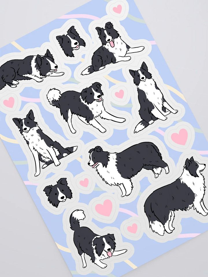 Border Collie Love Sticker Sheet product image (2)