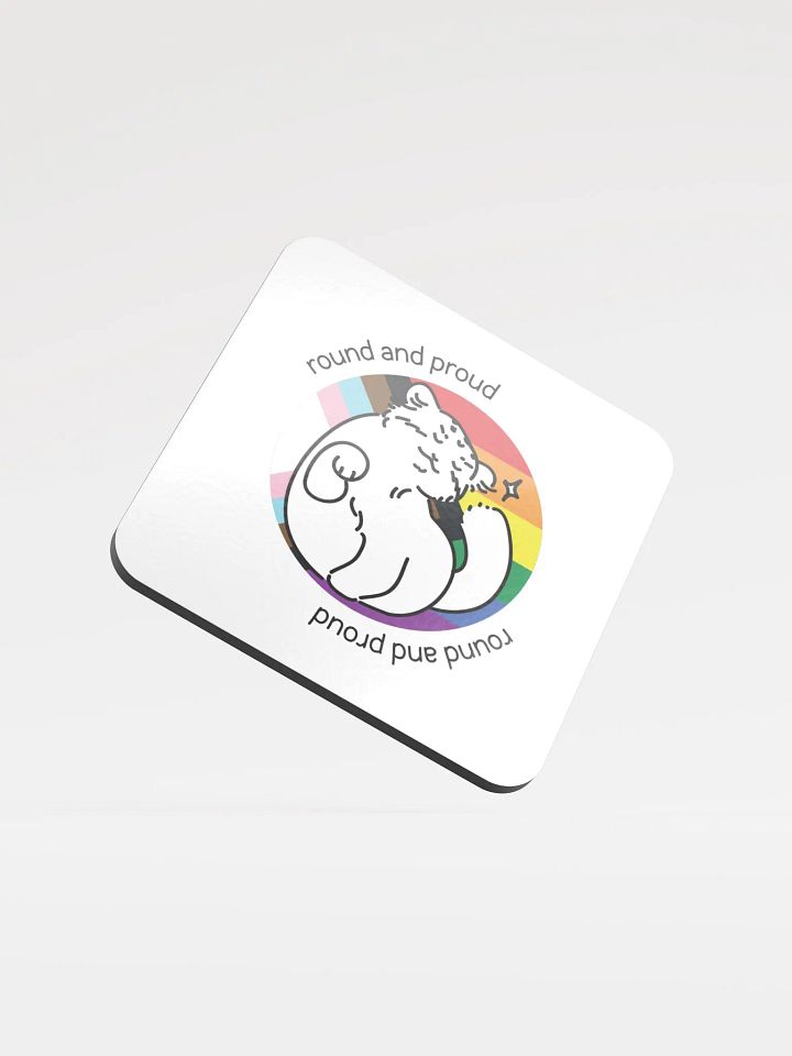 Round and Proud Pride Flag Version - Coaster product image (1)