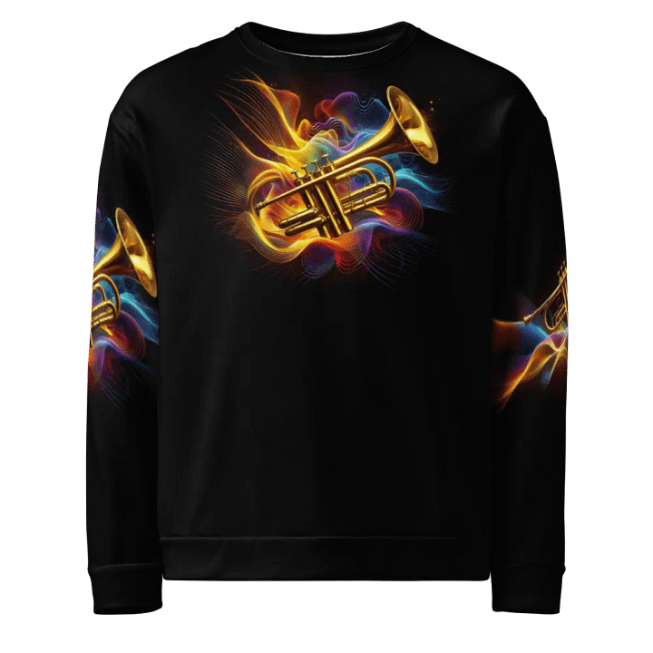 Golden Trumpet Musical Instrument - All-Over Unisex Sweatshirt #8 product image (1)