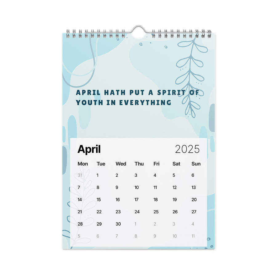 FLORAL INSPIRATIONAL QUOTES WALL CALENDAR 2026 product image (1)