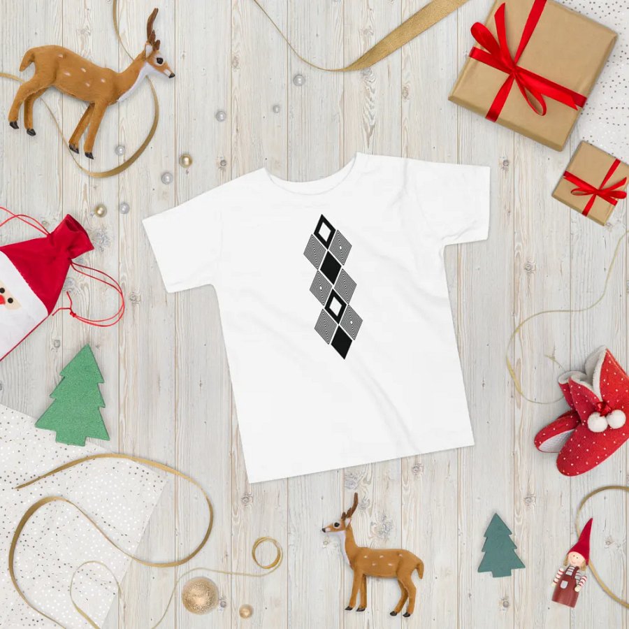 Black and white triangle design Toddler T-Shirt product image (5)