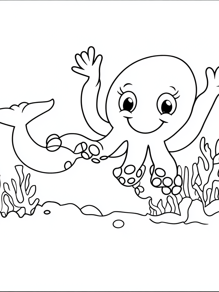 Shark and Ocean Friends Coloring Pages | Fun Underwater Adventure for Kids product image (2)