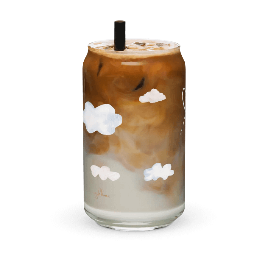 In The Air Glass Can | 16 oz Whimsical Flight Drinkware product image (11)