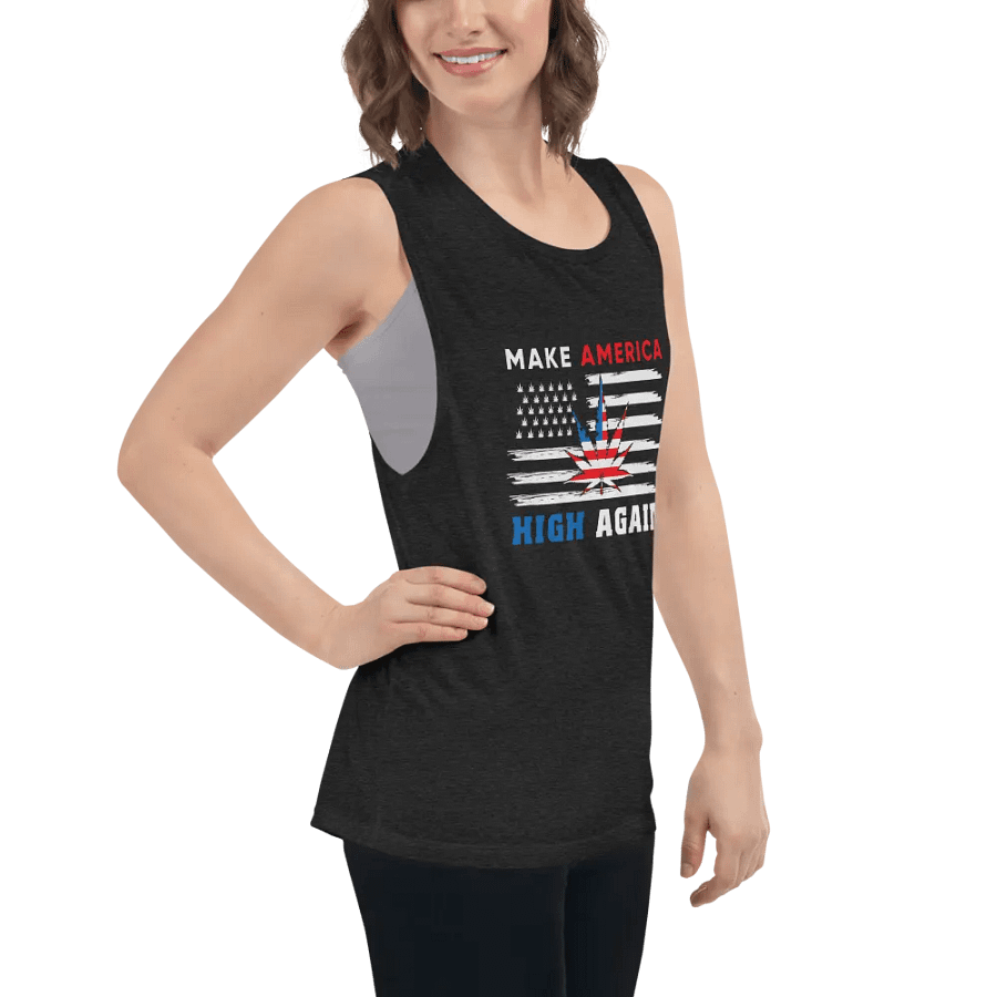 Make America High Again Patriotic Flowy Tank Top product image (9)
