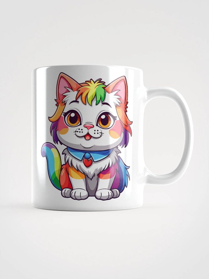 Cute Rainbow Color Cat 3 , Mug product image (2)