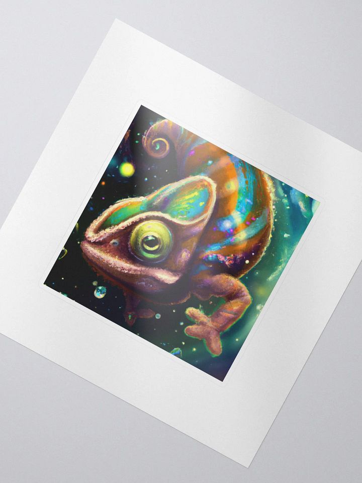 Cute Galactic Chameleon Delta Sticker product image (2)