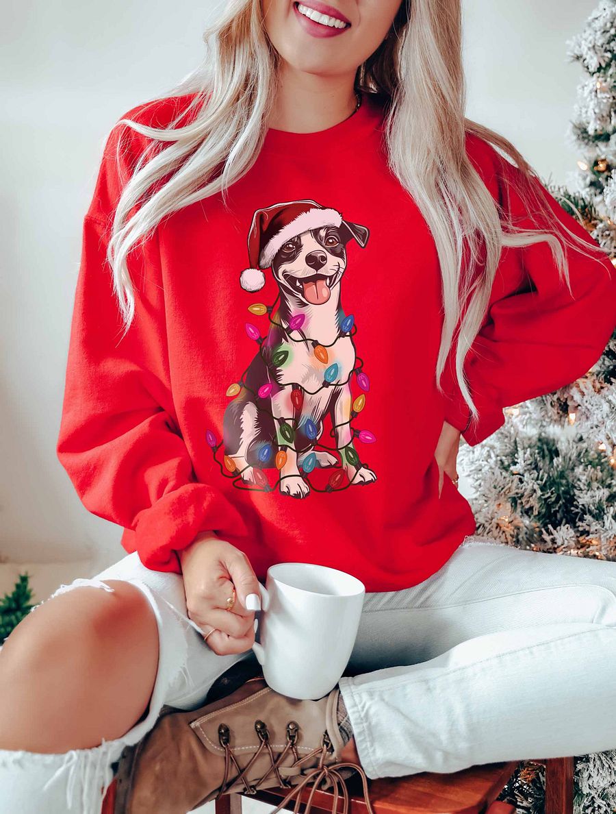 Funny Jack Russell Terrier(Black & White JRT) Christmas Sweatshirt product image (20)