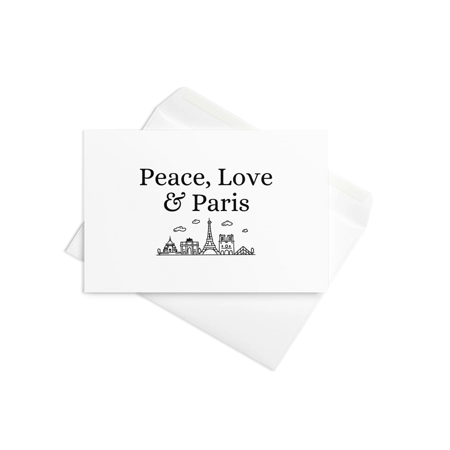 Peace, Love and Paris with Monuments Greeting Card | Thank-You Note product image (3)