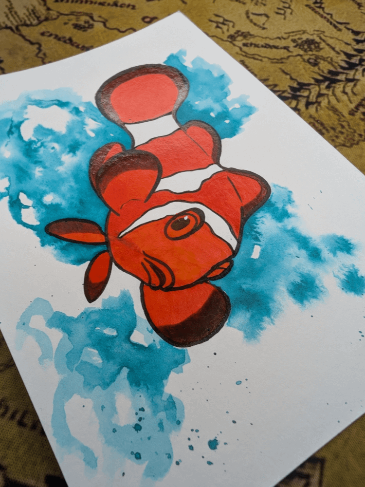 Clownfish Ink Painting product image (2)
