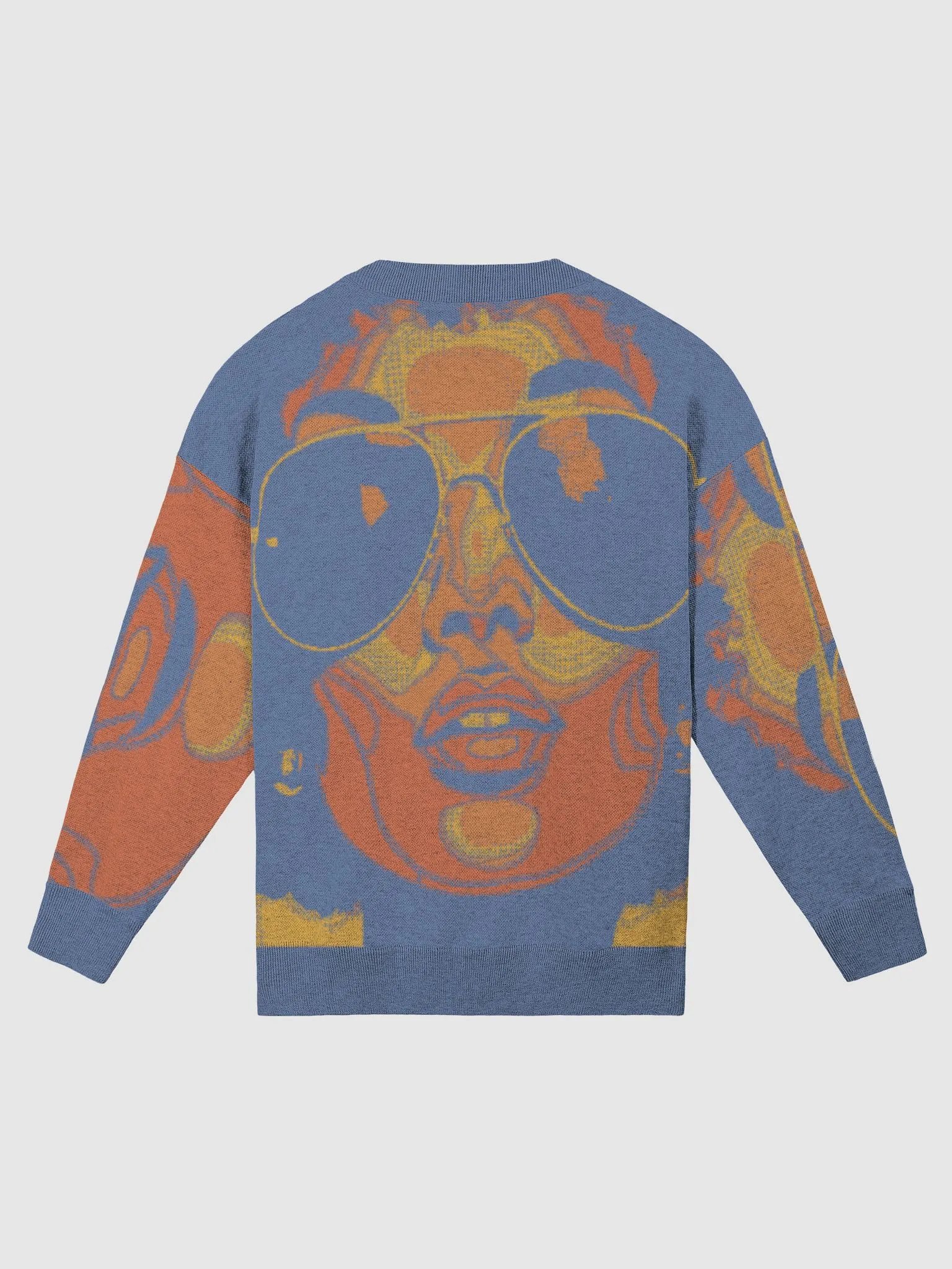 Warm Disco Summer - Denim | Custom Knitted Crewneck Sweater - Relaxed Fit product image (2)