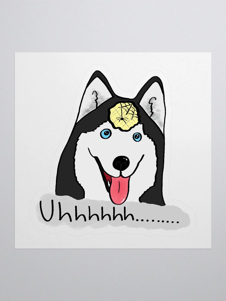 Empty-Headed Husky Kiss Cut Stickers product image (1)