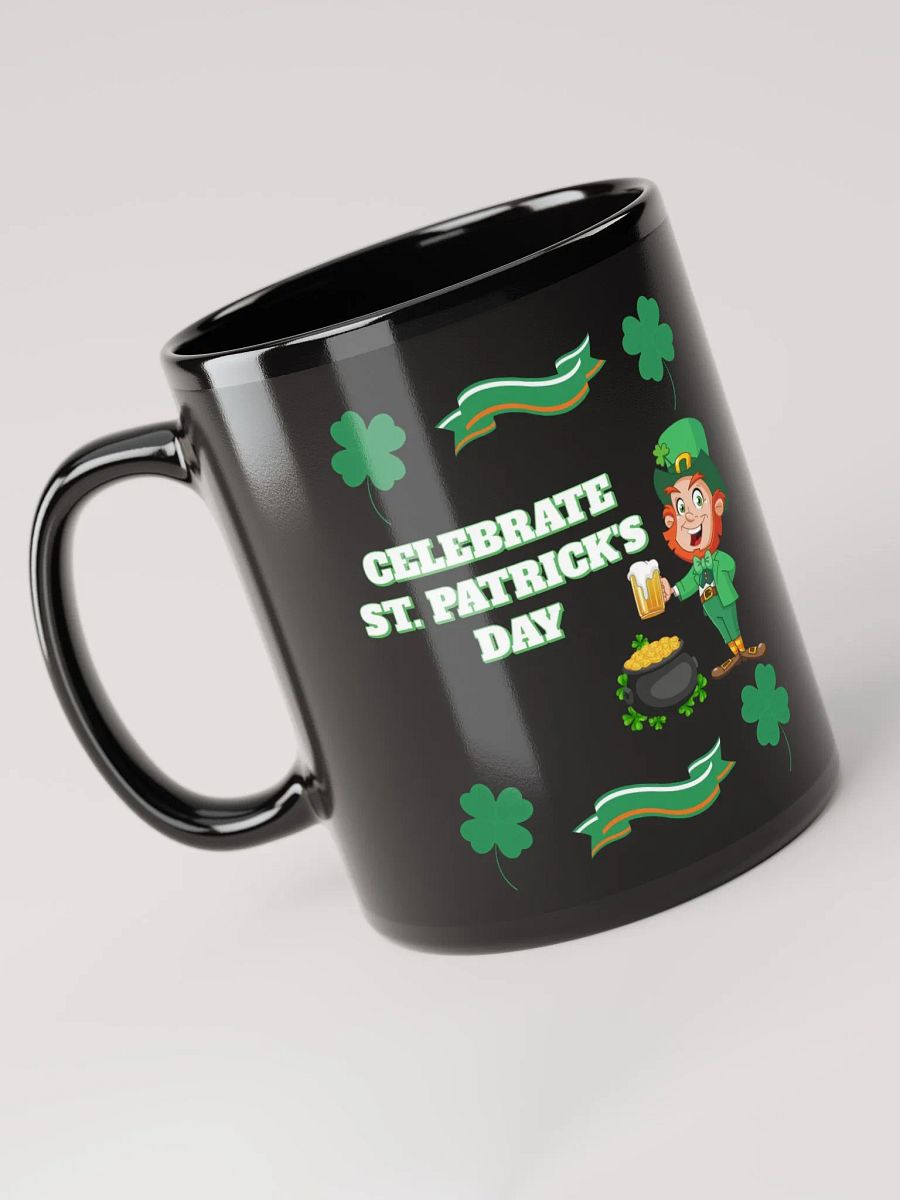 Celebrate St. Patrick's Day Holiday Black Mug product image (6)