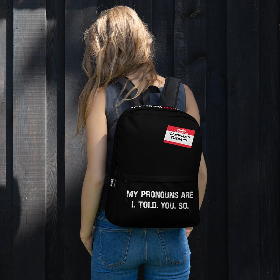 “Conspiracy Pronouns” Back Pack product image (16)