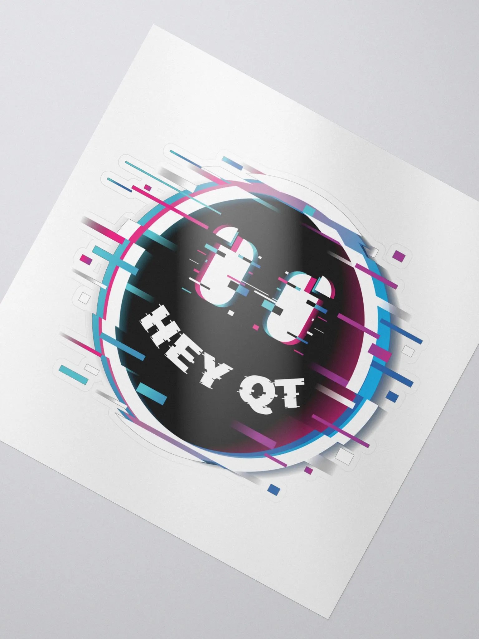 Glitch Hey QT Sticker product image (2)