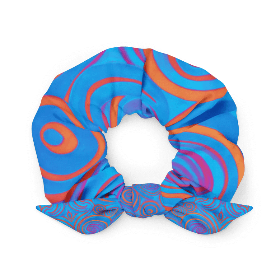 Funky Blue Dreams Liquid Tie-Dye Scrunchie product image (2)