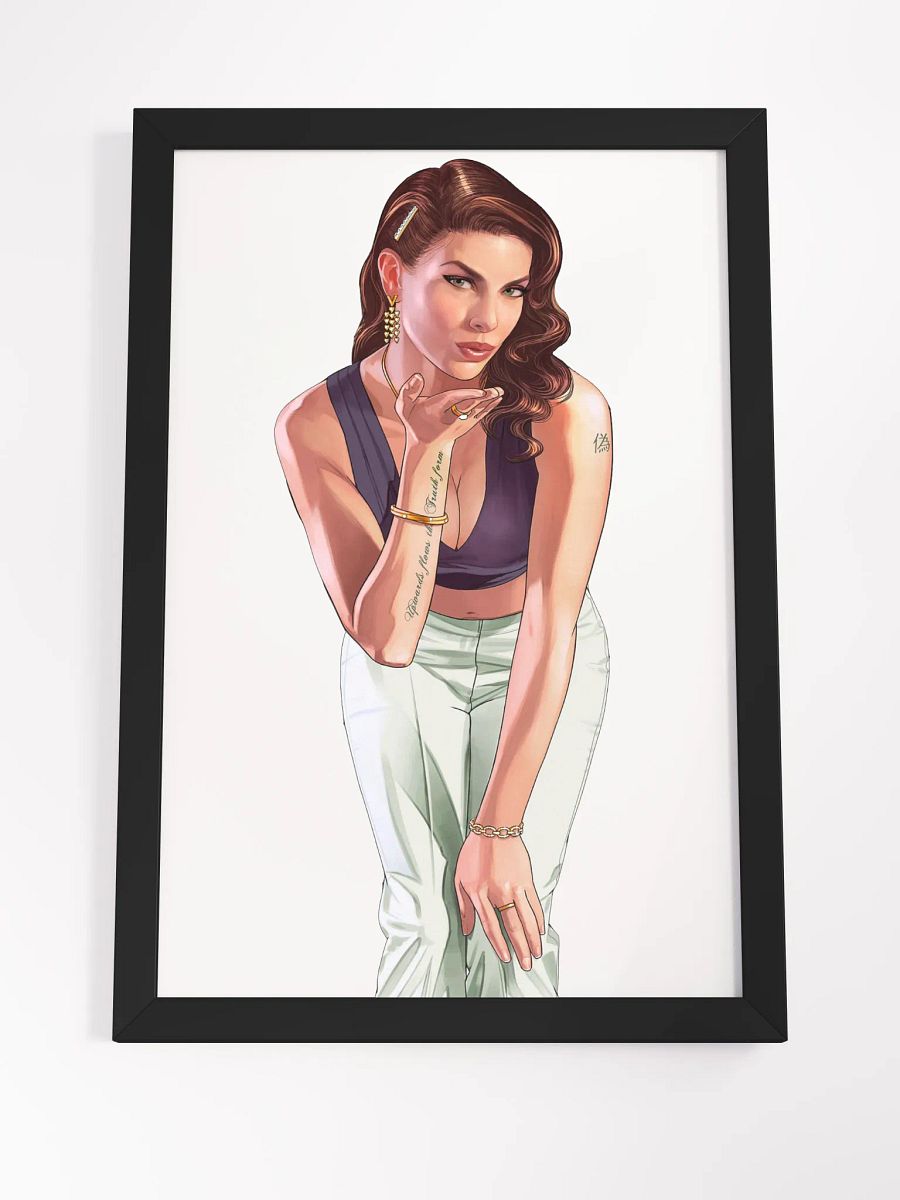 Grand Theft Auto V Loading Screen Framed Art - Woman Blowing Kiss product image (4)