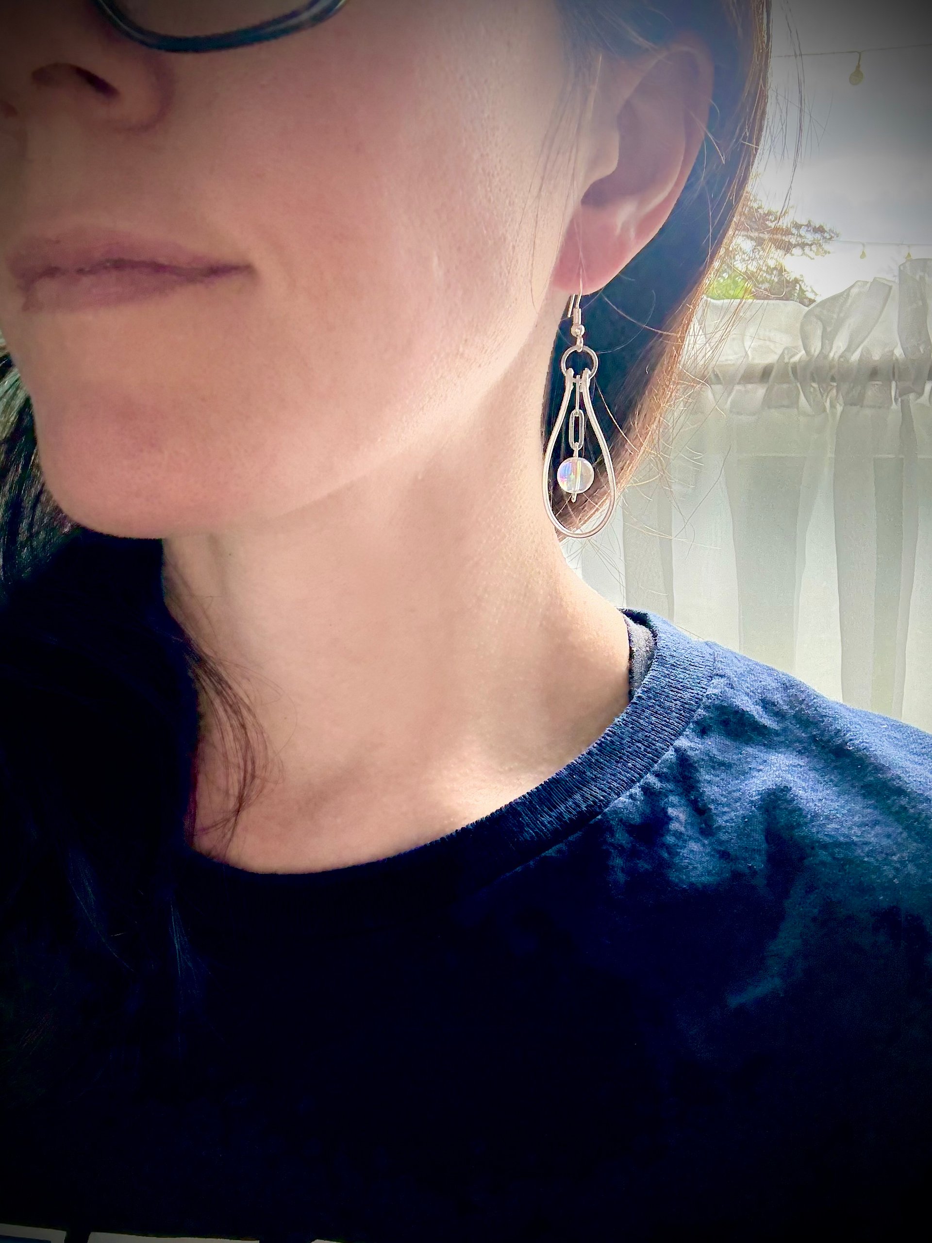 MFD-00261 | Moonlit Cascade Earrings | Sterling Silver Hooks | Handmade Jewelry by Monique Faella Designs™ product image (2)