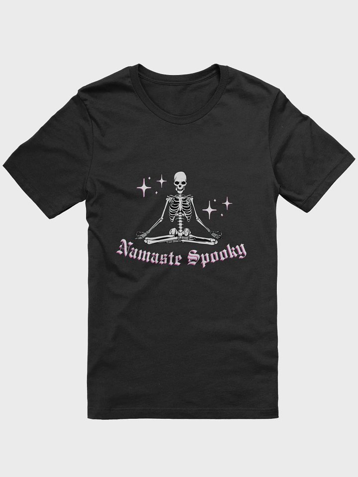 Namaste Spooky Tee💀 Pink/Wht product image (1)