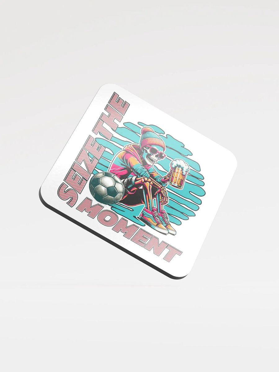 Seize The Moment Skeleton Beer Soccer Chic Coaster Set product image (1)