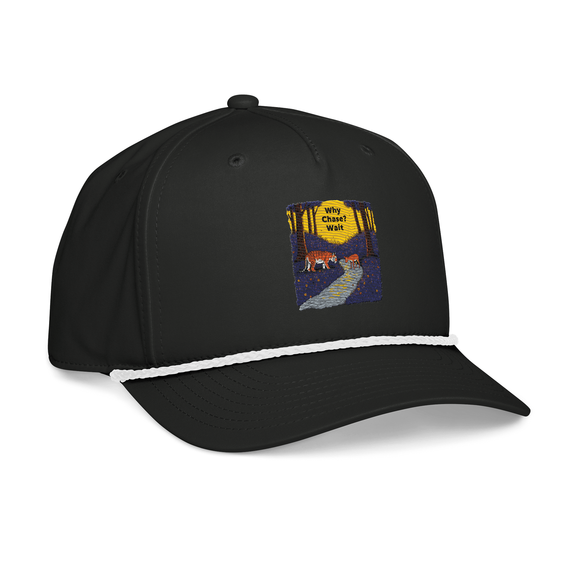Why Chase? Wait - Tiger and Deer Forest Scene Design Cap product image (4)