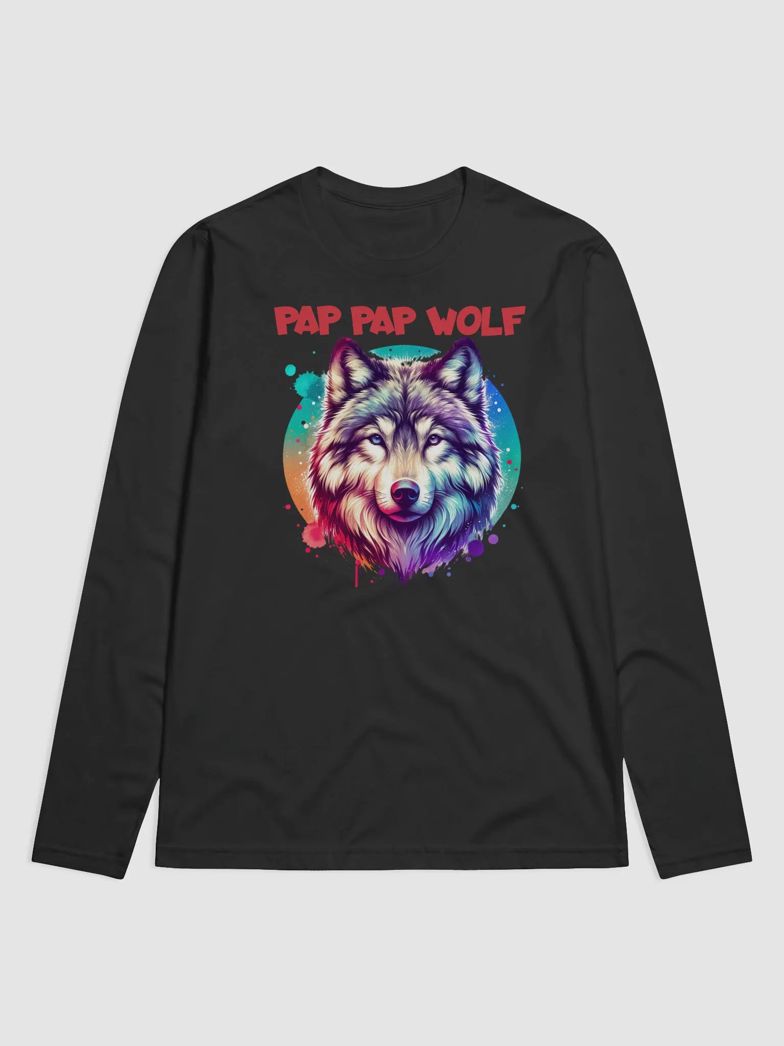 Pap Pap Vibrant Wolf Long Sleeve Shirt product image (2)