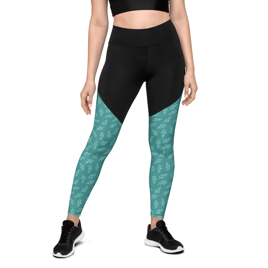 Turq All-Over Print Sports Leggings product image (2)
