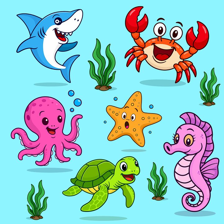 Cute Sea Animal Vector Set product image (1)