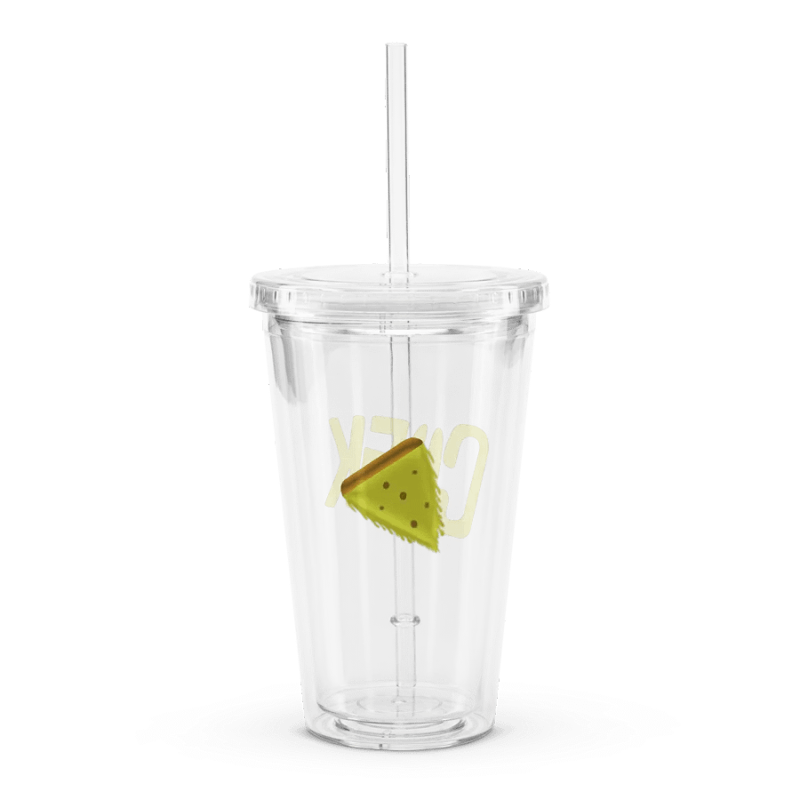 CUFK Pizza Double Wall Clear Plastic Tumbler (16oz.) product image (4)