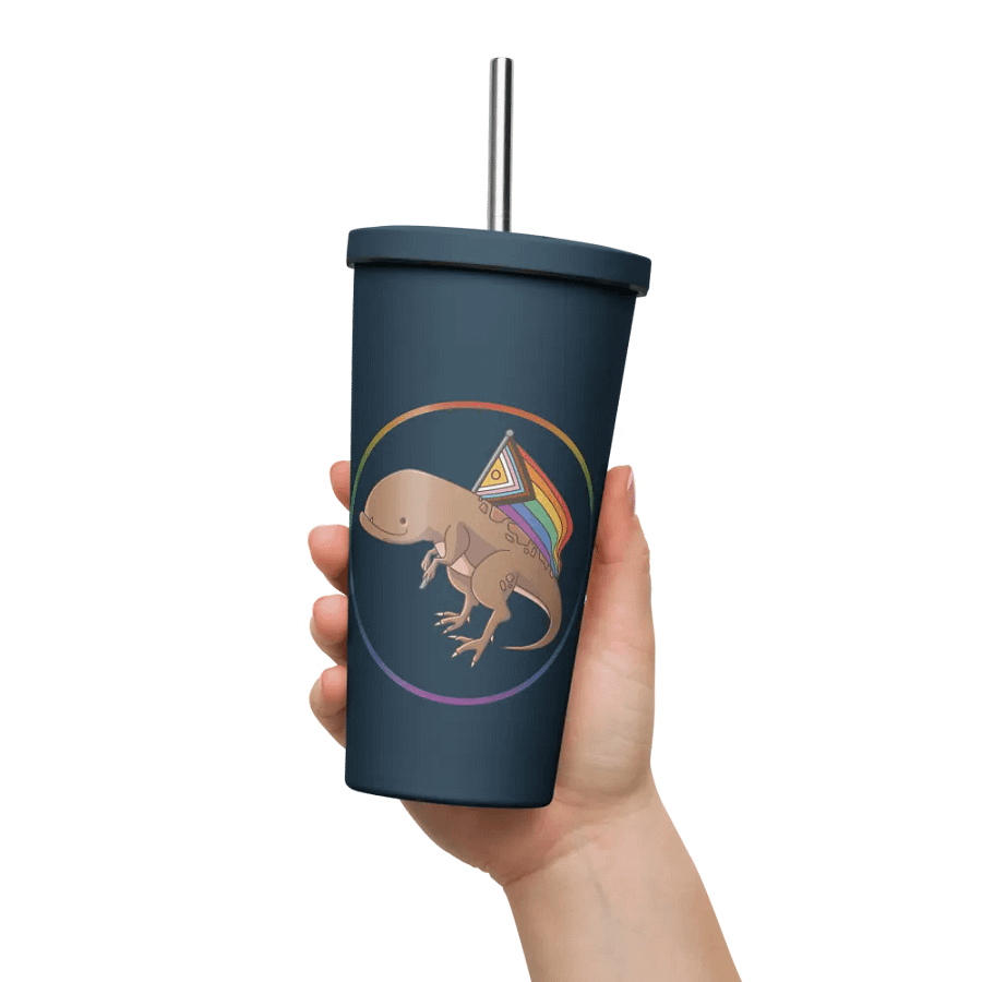 Pride Friend Tumbler w/Straw (Blue) product image (11)