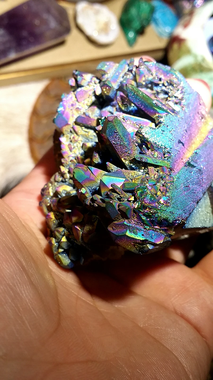 226g Titanium Coated Aura Quartz Skull product image (4)