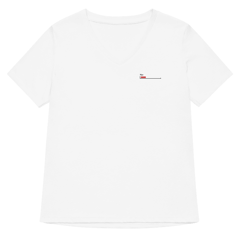 Black Healthbar Embroidered V-Neck T-Shirt - Women Relaxed Fit product image (3)