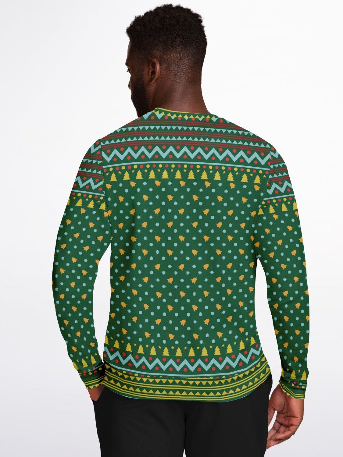 "Merry DeerMas" Ugly Christmas Sweater | Reindeer Holiday Sweatshirt | Festive Green Winter Party Outfit product image (8)
