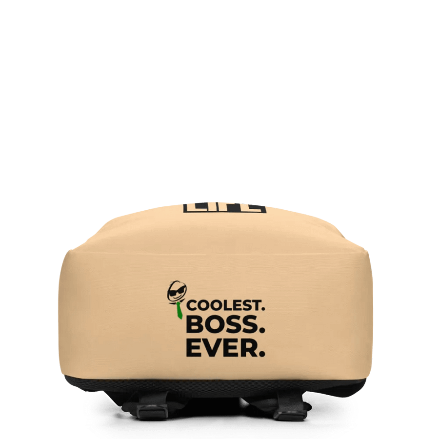 Work the Dream Life – Cream Minimalist All-Over Print Backpack for Work, Travel & Everyday Use product image (4)