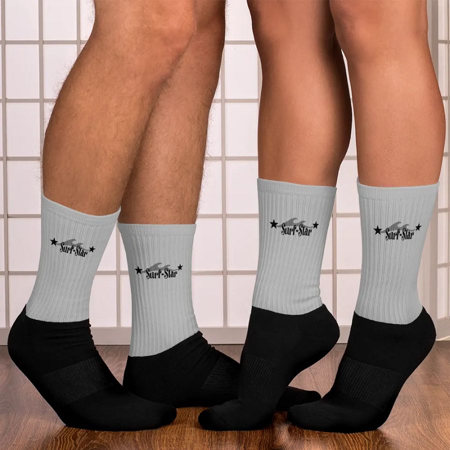 Surf star logo, gray socks product image (8)