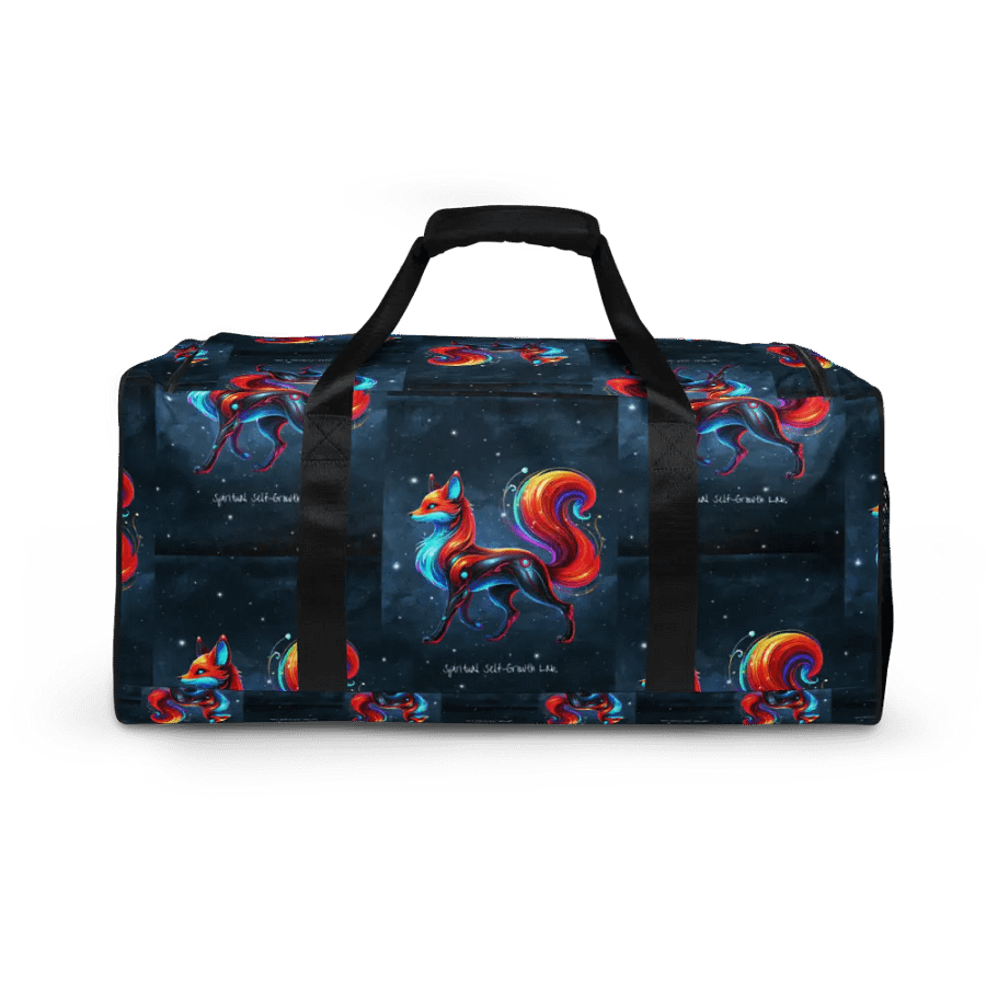 "Infinite Wisdom" Fox Duffle Bag – A Companion for Insightful Growth product image (2)