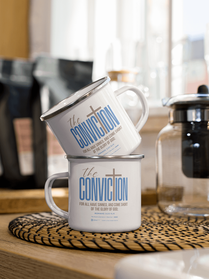 Mug, The Road to Salvation, Step 1, Admit/CONVICTION, Premium Enamel Mug product image (1)
