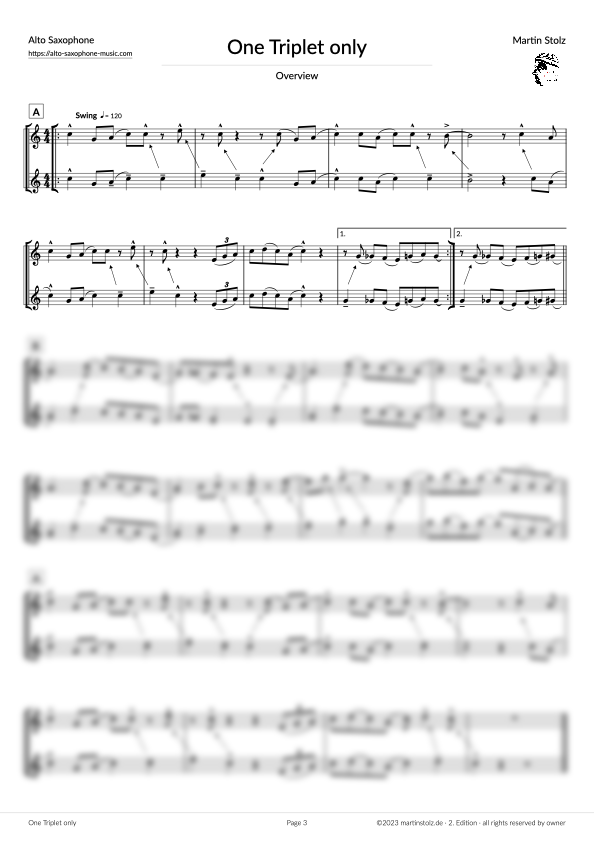 One Triplet only - Clarinet (Exercise 1 Jazz Studies) product image (3)