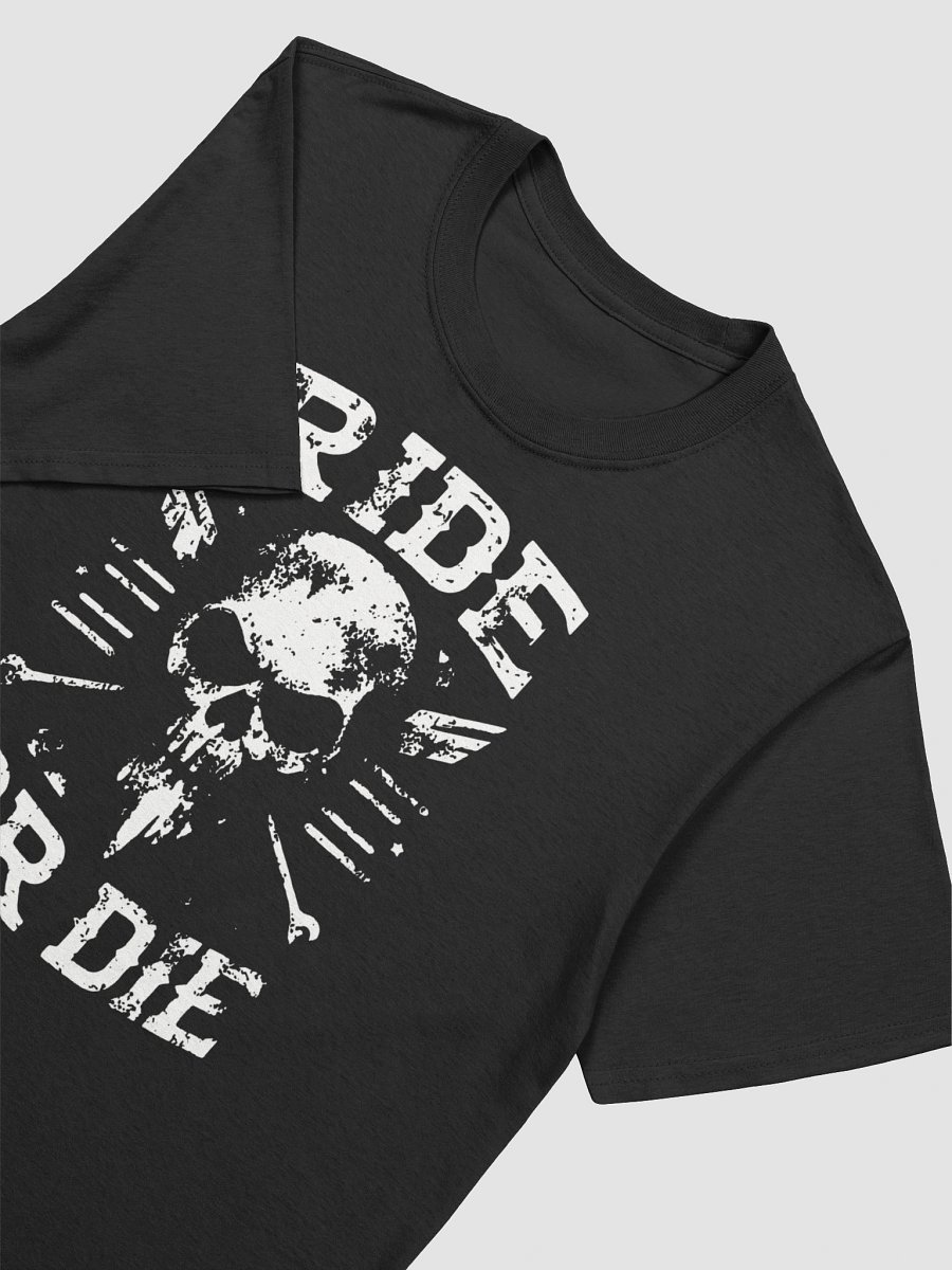 Ride or Die T-Shirt - Biker & Military Skull Emblem product image (5)