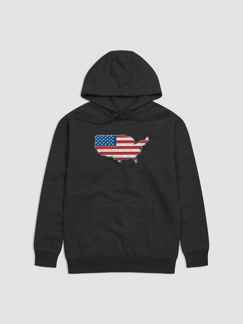 Embroidered USA map hoodie