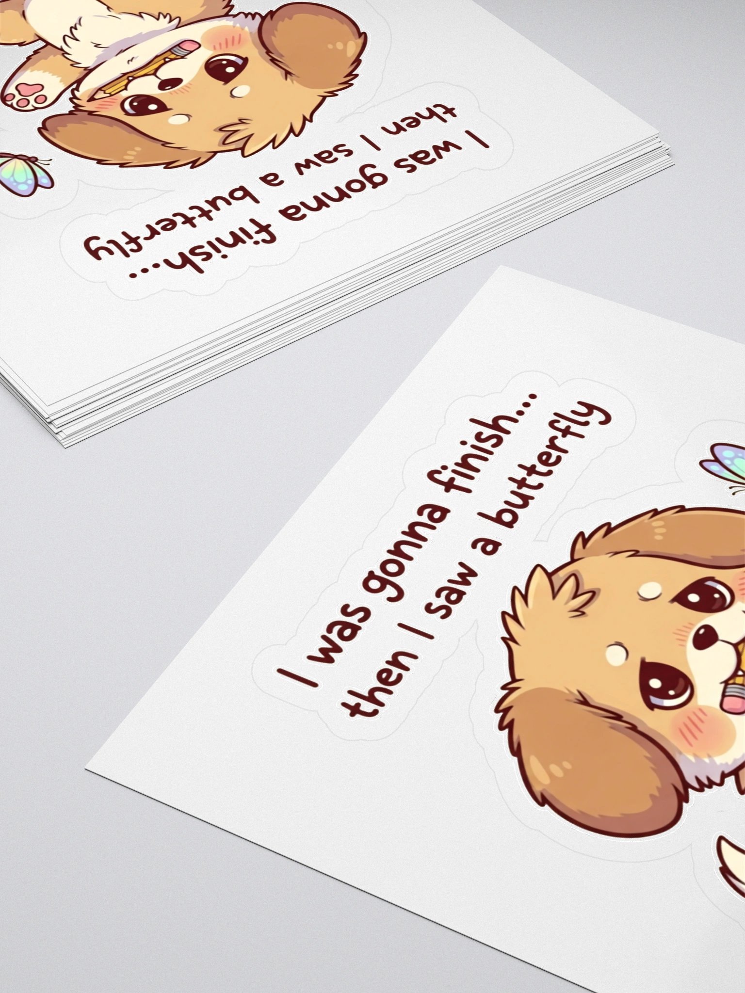 Puppy Procrastisketcher Kiss Cut Sticker product image (4)